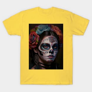 Day of the dead V2 - Women Oil paint T-Shirt